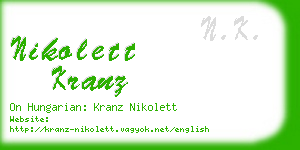 nikolett kranz business card